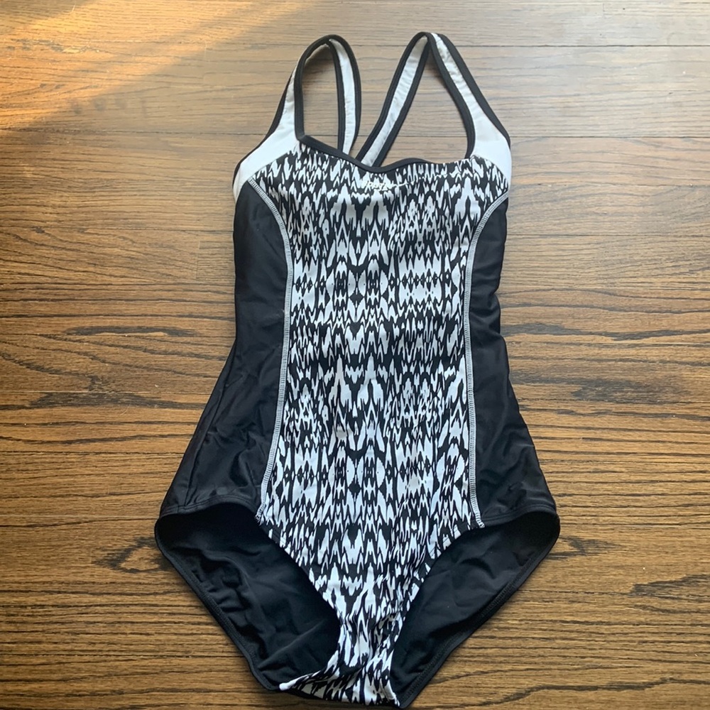 Roots one piece bathing suit